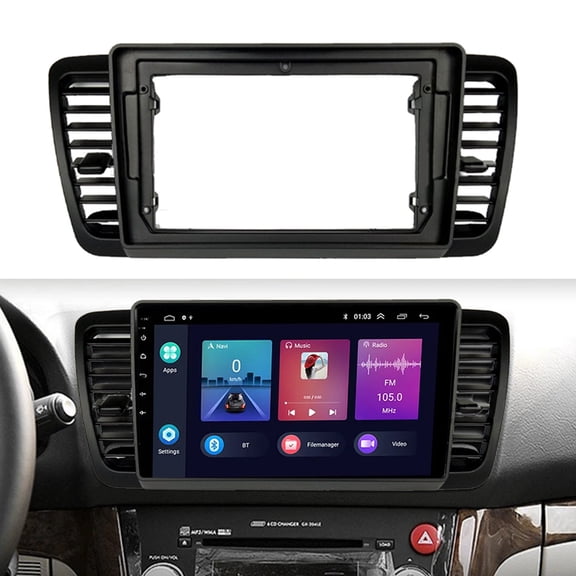 9" Double Din Stereo Radio Car Fascia Panel Frame For Subaru Legacy 2004-2009