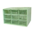 thumbnail image 1 of 9-Drawer Desktop Storage Organizer, Stackable Plastic Craft Cabinet for Beads, Jewelry, Art Supplies, Sewing and Hardware, Small Parts Storage Box with Clear Drawers (White), 1 of 9