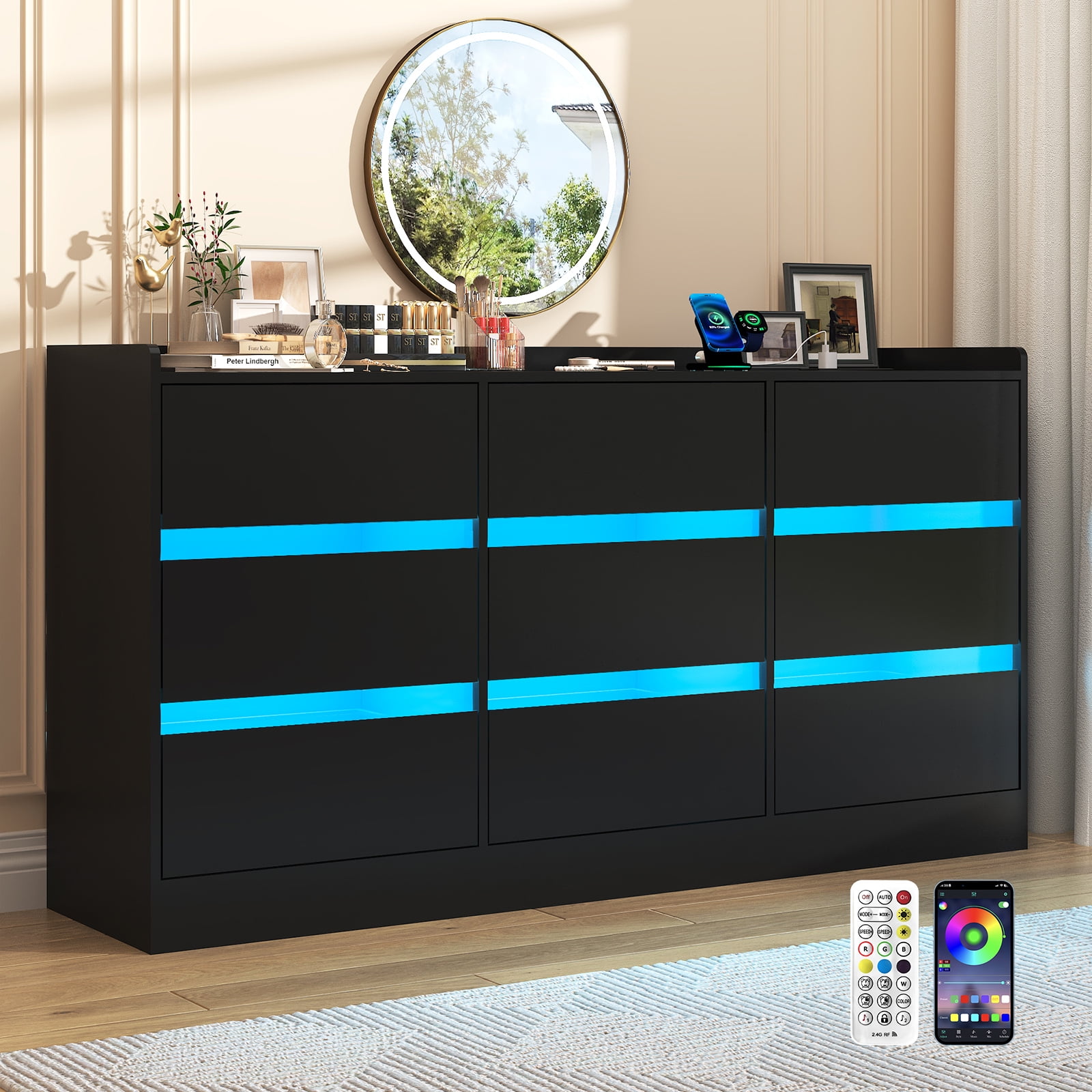 9-Drawer Dresser with Light | Storage furniture for retail