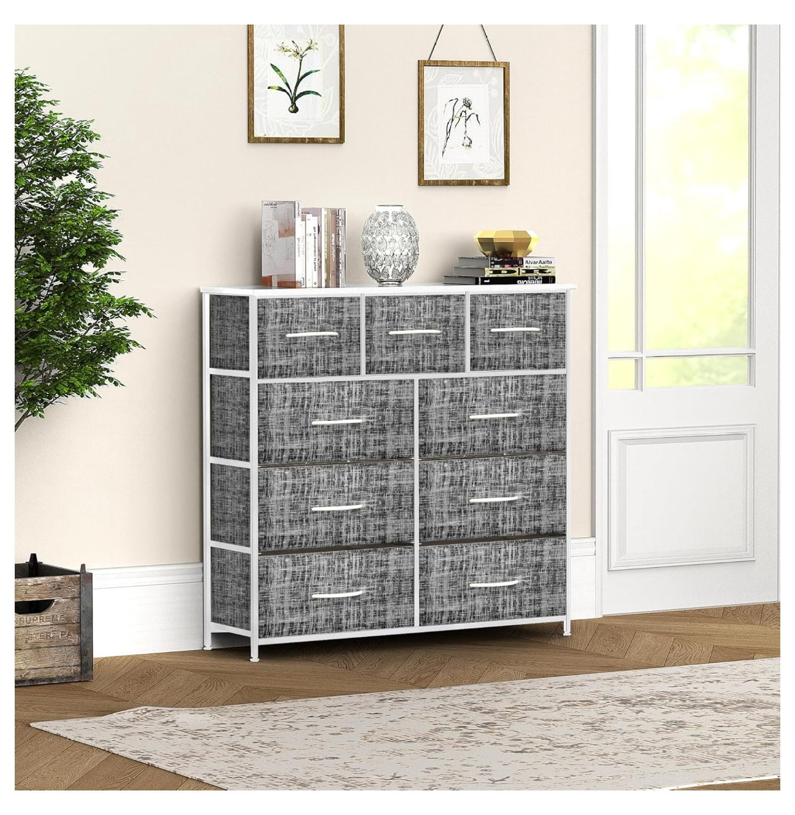 9-Drawer Fabric Dresser Storage for Bedroom, Closet, Hallway, Nursery ...