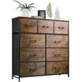 thumbnail image 1 of ACCVER 9-Drawer Fabric Dresser with Wood Top & Metal Frame, Closet and Chest for Bedroom, Clothes Storage Organizer, for Living Room, Apartment,Brown, 1 of 6