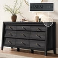 thumbnail image 1 of 9 Drawers Dresser for Bedroom, 59" Wide Wood Chest of Drawers with Charging Station & Beveled Design, Modern Triple Long Dresser Storage Organizer for Bedroom Living Room Closet, Matte Black, 1 of 8
