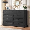 thumbnail image 1 of 9 Drawers Dresser with Charging Station, Black Dresser Chest of Drawers with 9 Drawers for Bedroom, Large Storage Cabinets for Living Room, 1 of 8