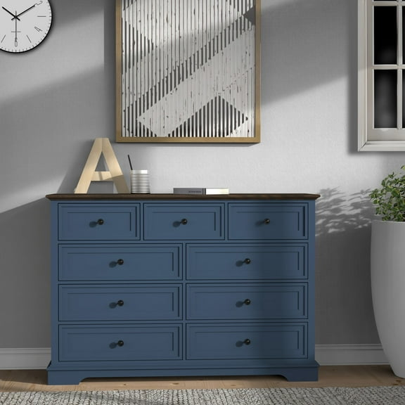 9 Drawers Wood Bedroom Dresser Cabinet Dresser Chest Of Drawers