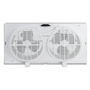 9" Dual Window Fan for Window Screen with 2 Speed Settings, Twin Window Fan with Manual Controls and Removable Legs, Horizontal Cooling Fan for Window