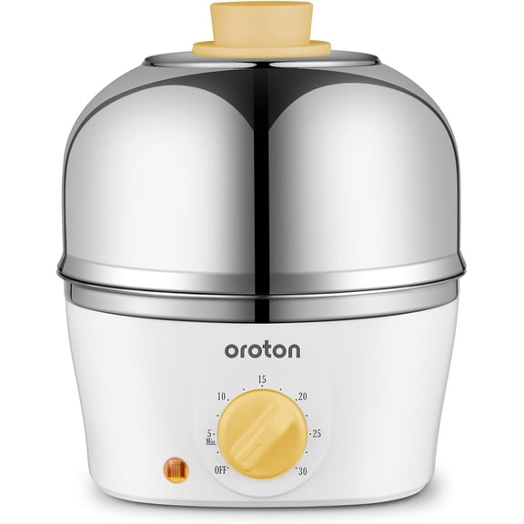 9-Egg 304 Stainless Steel Egg Cooker Steam & Boil Eggs with Timer, Automatic Shut-Off & 3 Cooking Modes (Hard/Medium/Soft)
