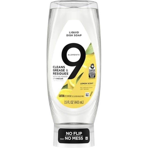 9 Elements EZ Squeeze Lemon Scent Liquid Dish Soap 15 oz 1 pk