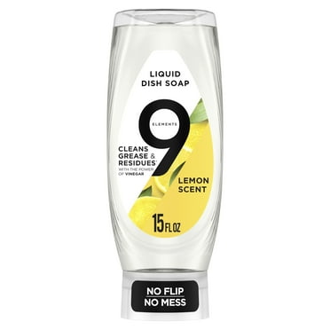 9 Elements EZ Squeeze Dish Soap, Lemon Scent, 15.0 fl oz Bottle