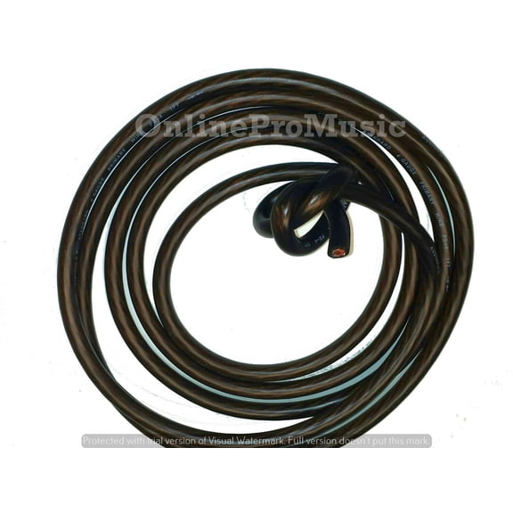 9' FT 4 GAUGE GA BLACK WIRE CABLE POWER GROUND PRIMARY AMP FLEXIBLE