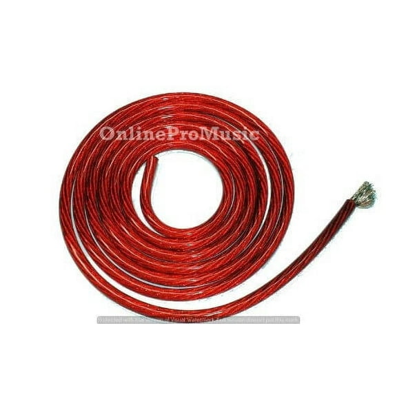 9' FT 4 GAUGE GA RED WIRE CABLE POWER GROUND PRIMARY AMP AUDIO