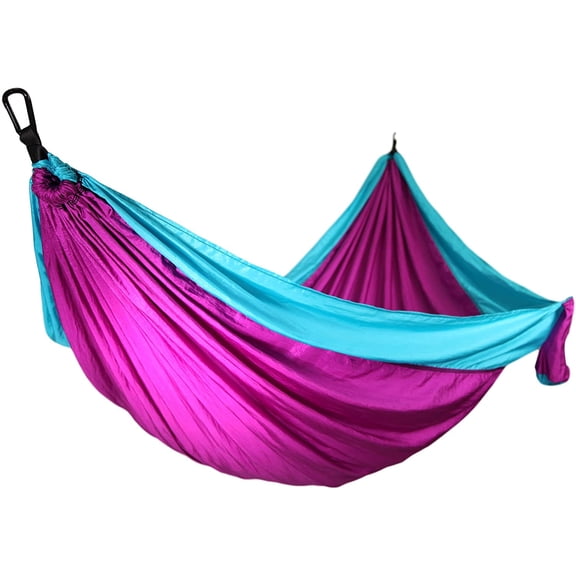 9 FT Hammock -Hammock in A Bag -Beach Hammock -SendCord Hideaway Nylon Hammocks for Outdoors -Parachute Hammock with Upraded Straps -Two Person Hammock for Camping, Backyard, Patio, Balcony-PUBL