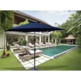 thumbnail image 1 of 9 FT Patio Umbrella, Waterproof Umbrella with Crank & Push Button Tilt, Heavy Duty Umbrella for Garden Backyard Pool Swimming Pool Market, Navy Blue, 1 of 6