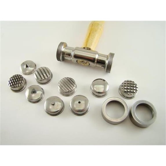 9 Faces Design Texturing Hammer Jewlers Artist Copper Gold Silver Tool