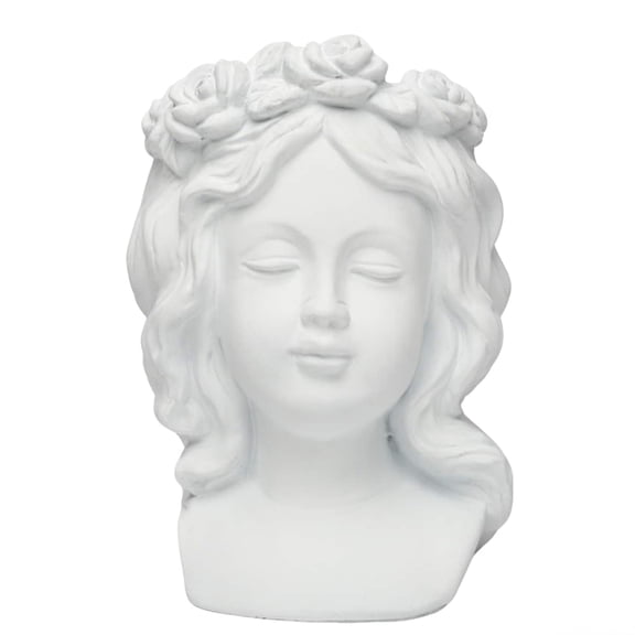 9" Female Bust Cement Container by Ashland  - Spring Home Decor