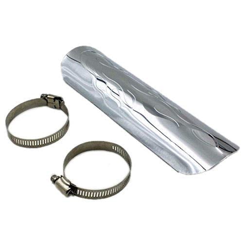 9" Flame Exhaust Muffler Pipe Heat Shield Cover Heel Guard for Harley Honda Kawasaki Suzuki Yamaha Triumph Victory Chopper Cruiser Bobber Old School CB Cafe Racer