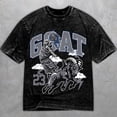 thumbnail image 1 of 9 Flint Grey French Blue 9s Washed Shirt, Goat 23, Shirts Match Sneakers, 1 of 3