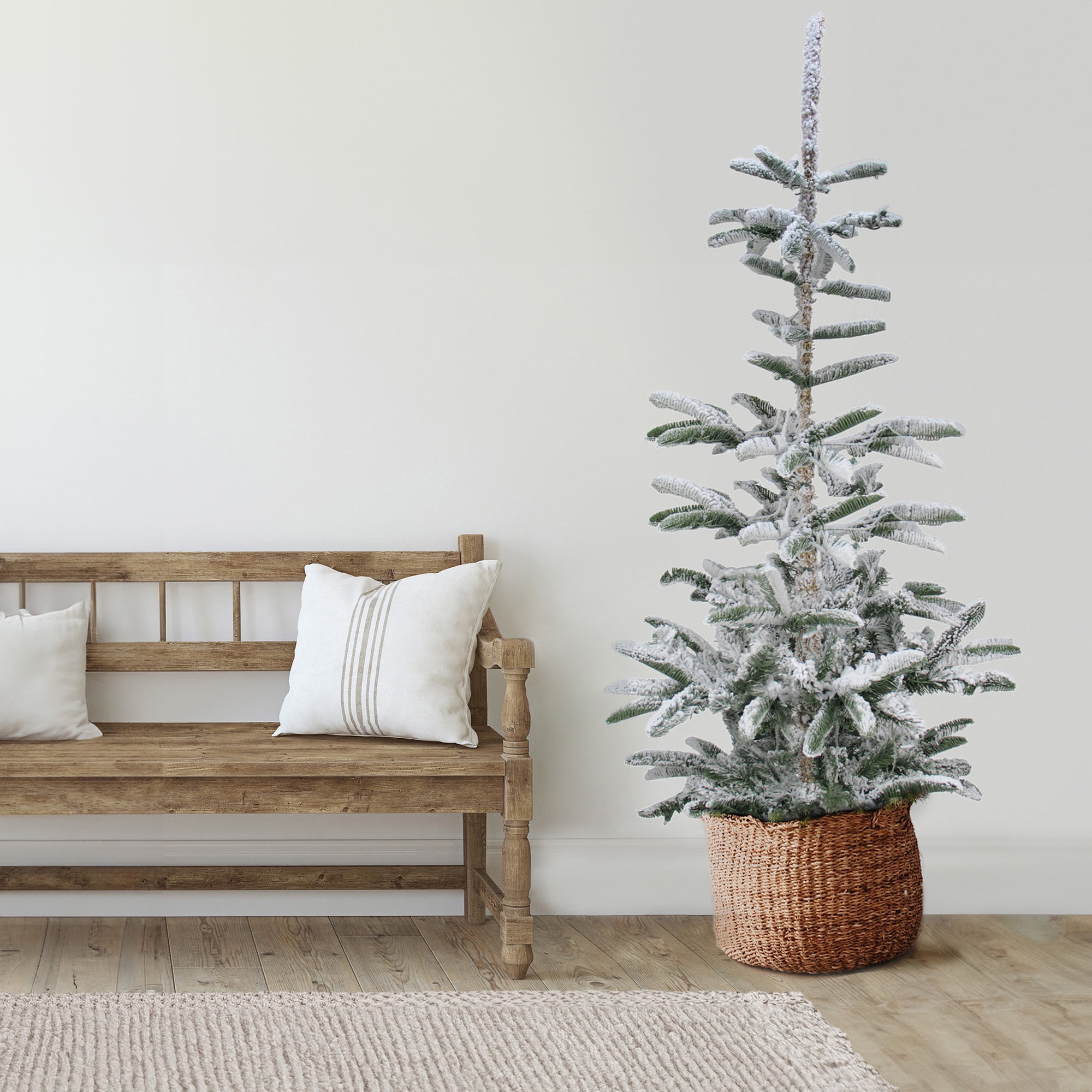 9' Flocked Noble Fir Artificial Christmas Tree - Unlit