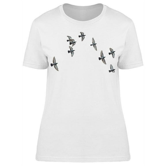 9 Flying Birds T-Shirt Women -Image by Shutterstock, Female x-Large