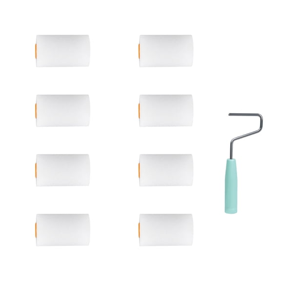 9 Foam Paint Roller Set Small Size Foam Rollers Detail Painting Roller Interior Wall Paint Roller for Water Bases Paints