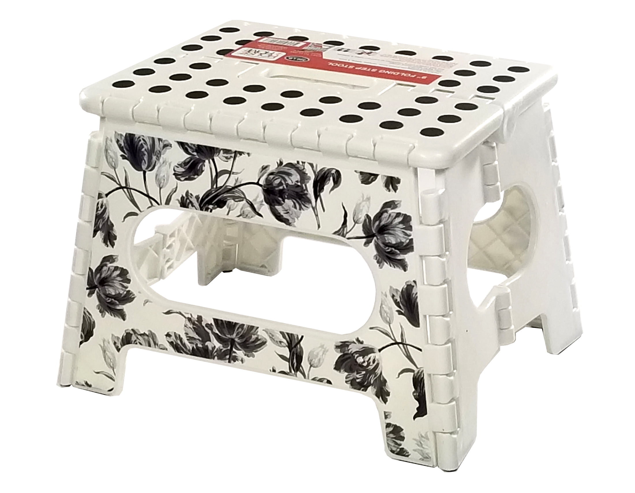 9" Folding Decorated Step Stool