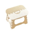thumbnail image 1 of 9" Folding Step Stool for Adults, Holds 300 lbs, Non-Slip Space Saving Stools with Portable Handle, Plastic Foldable Step Stool for Kitchen, Laundry, Outdoor Patio, Camping, Picnic - Khaki, 1 of 6