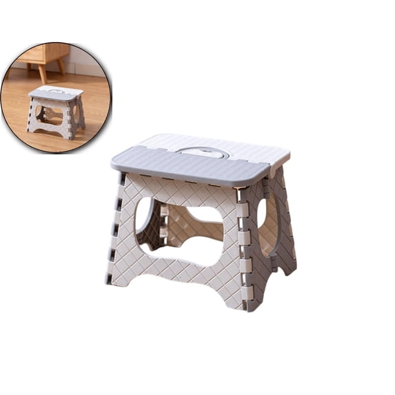 9" Folding Step Stool for Adults, Step Stool with Handle Collapsible Foot Stools, Small Stepping Stool for Bathroom, Bedroom