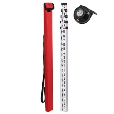 AdirPro 16-Foot Aluminum Grade Rod - 10ths, Dual Sided 5-Section ...