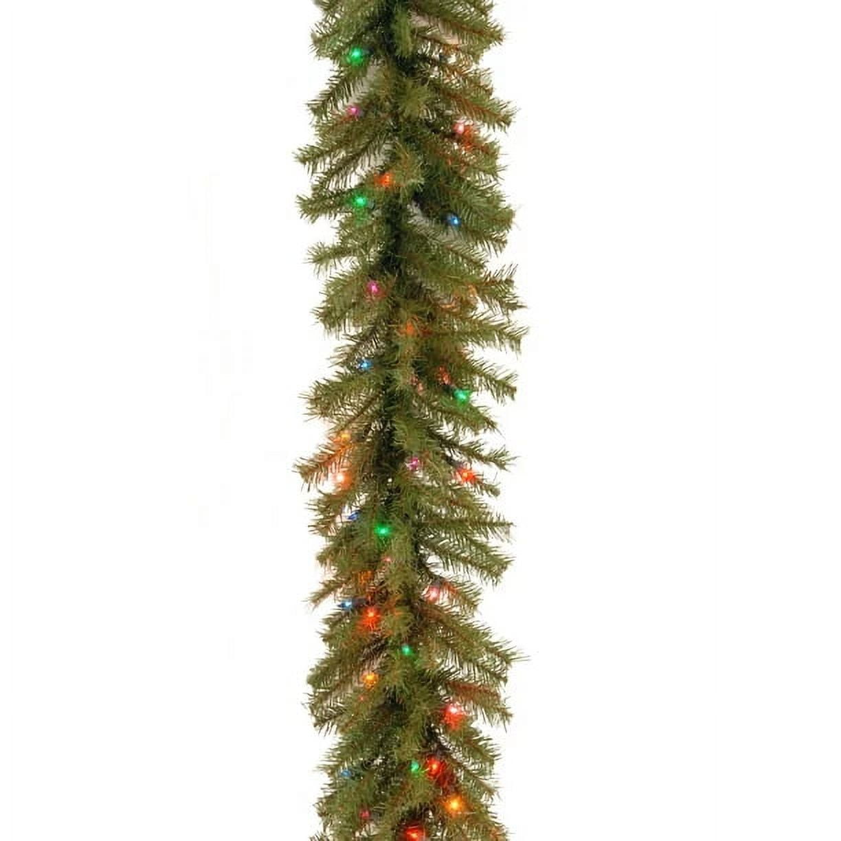 9-Foot Prelit Multicolor LED Pine Garland