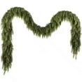 thumbnail image 1 of 9-Foot Artificial Cedar Christmas Wreath, Soft Needle Garland for Fireplace Indoor Outdoor Decor A, 1 of 9