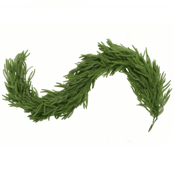 9-Foot Norfolk Pine Artificial Christmas Garland for Indoor & Outdoor Holiday Decor Fireplace, Staircase, Door, Wall & Table Decoration
