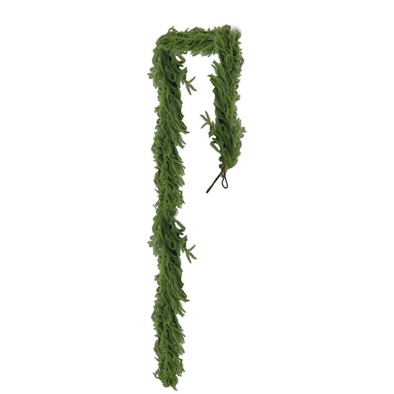 9-Foot Simulated Rattan Norfolk Garland, Artificial Christmas Garland, Long Artificial Garland For Holiday Window Mantels Indoor And Outdoor Decorations