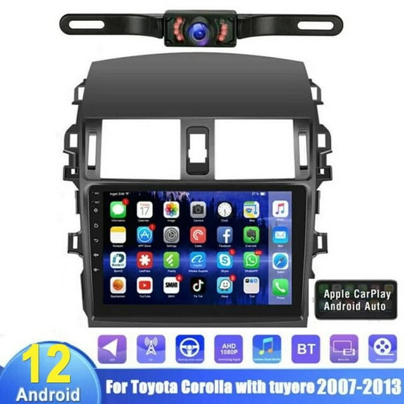 9" For Toyota Corolla 2007-2013 Android 13 Car Stereo Radio GPS WIFI+Camera+MIC 2+32G