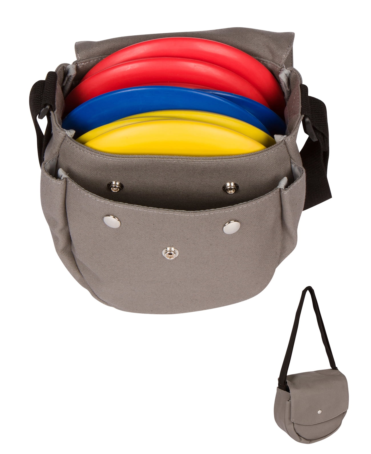 9" Frisbee Disc Golf Canvas Carry Bag with 9 Discs by Trademark