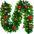 9 Ft Christmas Garland with Lights for Indoor and Outdoor Decorations