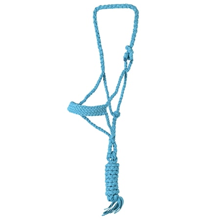 8 Ft Hilason Western Nylon Poly Flat Braided Mule Tape Halter And Lead  Rope Turquoise