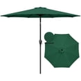 thumbnail image 1 of 9 Ft Patio Umbrella with Push Button Tilt Crank and 8 Sturdy Ribs, Outdoor Sunshade Canopy for Garden, Deck, Backyard, Poolside, Green × 9 Ft, 1 of 8