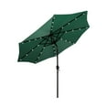 thumbnail image 1 of 9 Ft. Solar Lighted Patio Umbrella with Base Included Dark Green, 1 of 5