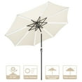 thumbnail image 1 of 9 Ft Solar Powered Patio Umbrella with Tilt and Crank Outdoor Balcony Deck Yard, 1 of 10