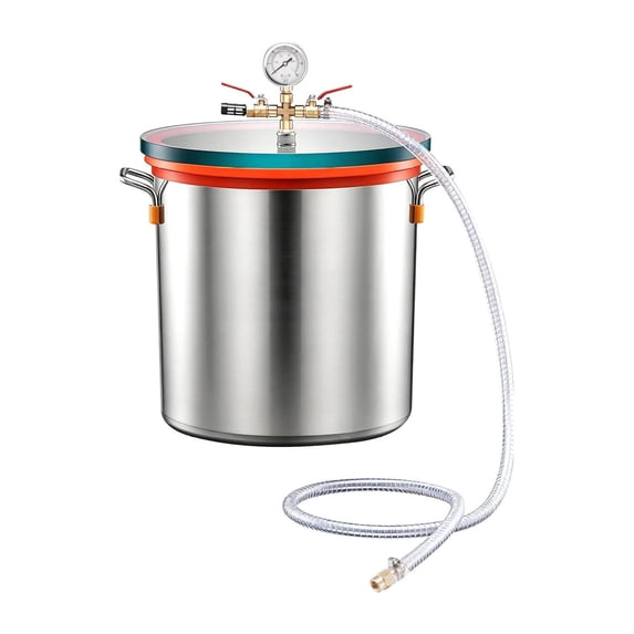 9 Gallon Vacuum Chamber, Stainless Steel Degassing Pot with Tempered ...