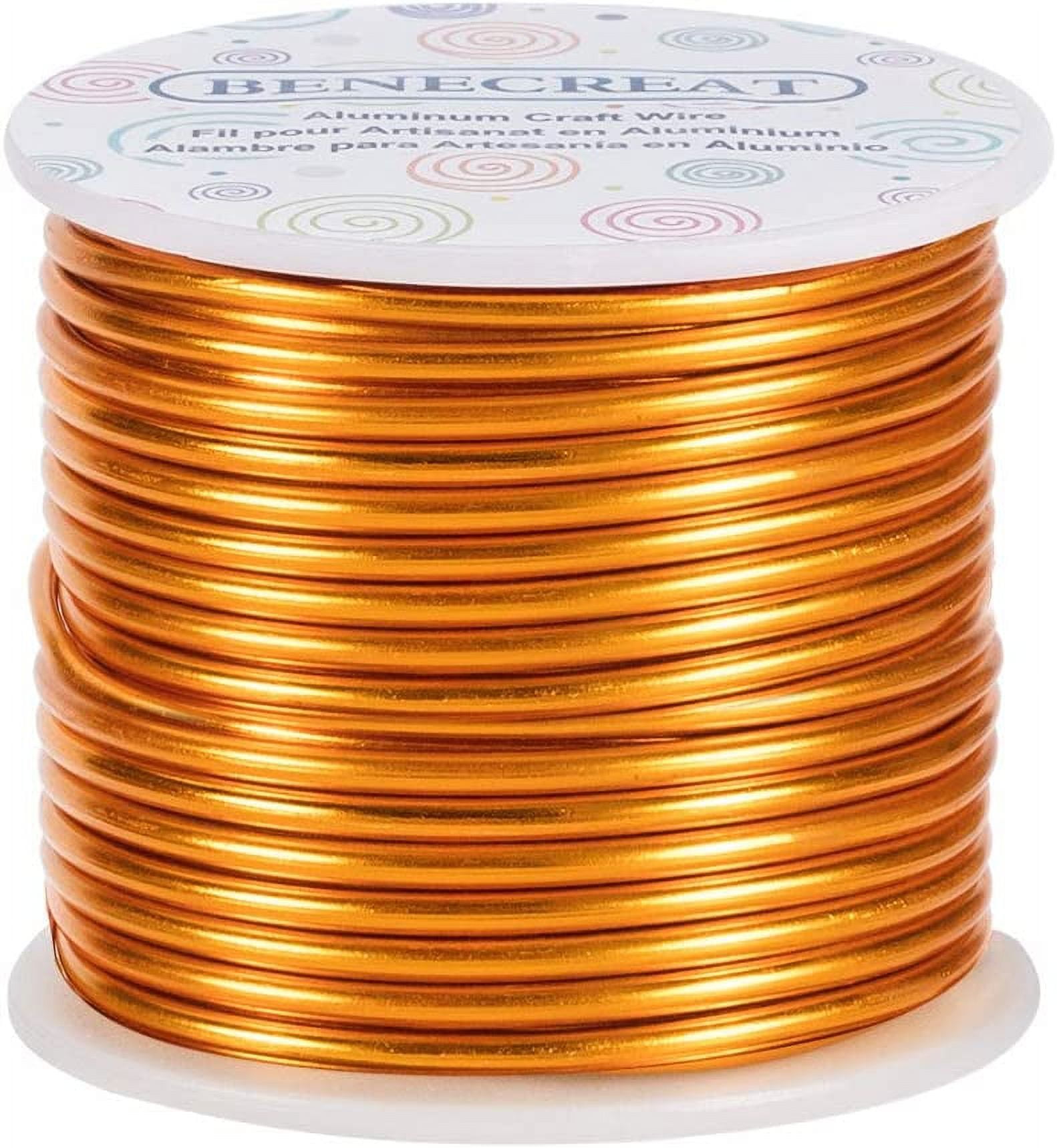 aluminum crafting wire, jewelry wire, 12 gauge, gold, wire, craft wire, 39  feet, jewelry making, vintage supplies, jewelry supplies, gold wire, us