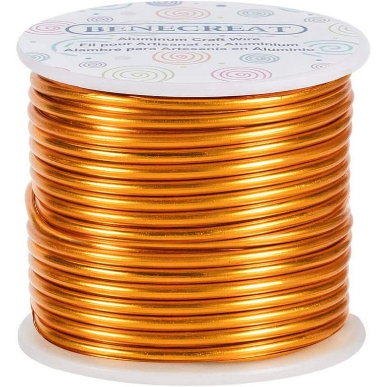 9 Gauge 55FT Gold Jewelry Craft Wire Tarnish Resistant Bendable Aluminum  Sculpting Metal Wire for Jewelry Craft Beading Work 3mm