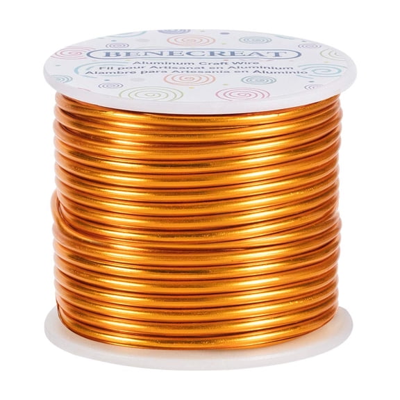 9 Gauge 55FT Gold Jewelry Craft Wire Tarnish Resistant Bendable Aluminum Sculpting Metal Wire