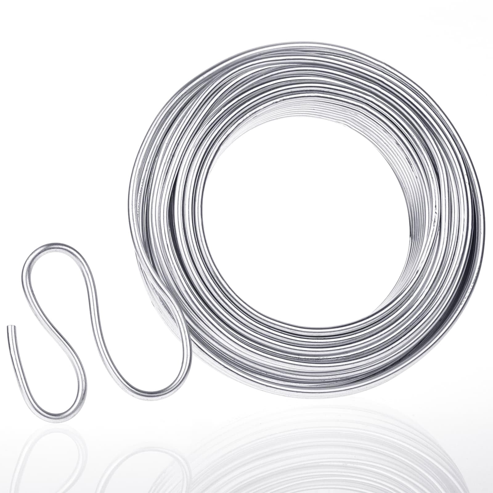 9 Gauge Aluminum Craft Wire 3mm 50 Feet Bendable Metal Armature Wire for Wreath Making Beading Floral Crafts