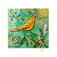 thumbnail image 1 of 9" Green and Yellow Bird Inspiration Square Cheese Board, 1 of 1