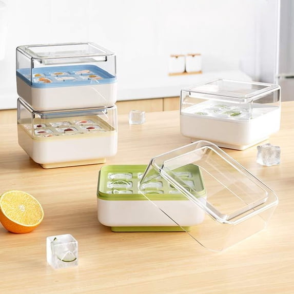 9 Grid Press Release Ice Tray, Easy Demold Ice Maker Mold with Lid ...