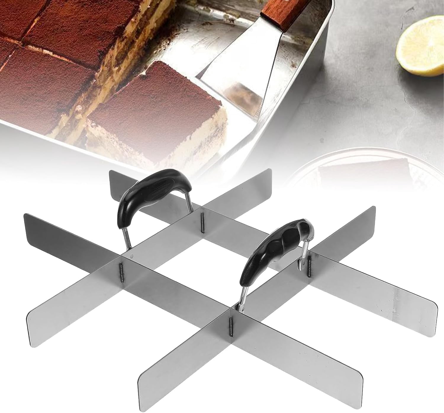 9 Grid Stainless Steel Cake Slicer, 12.99x11.22 Inch Cheesecake Divider ...