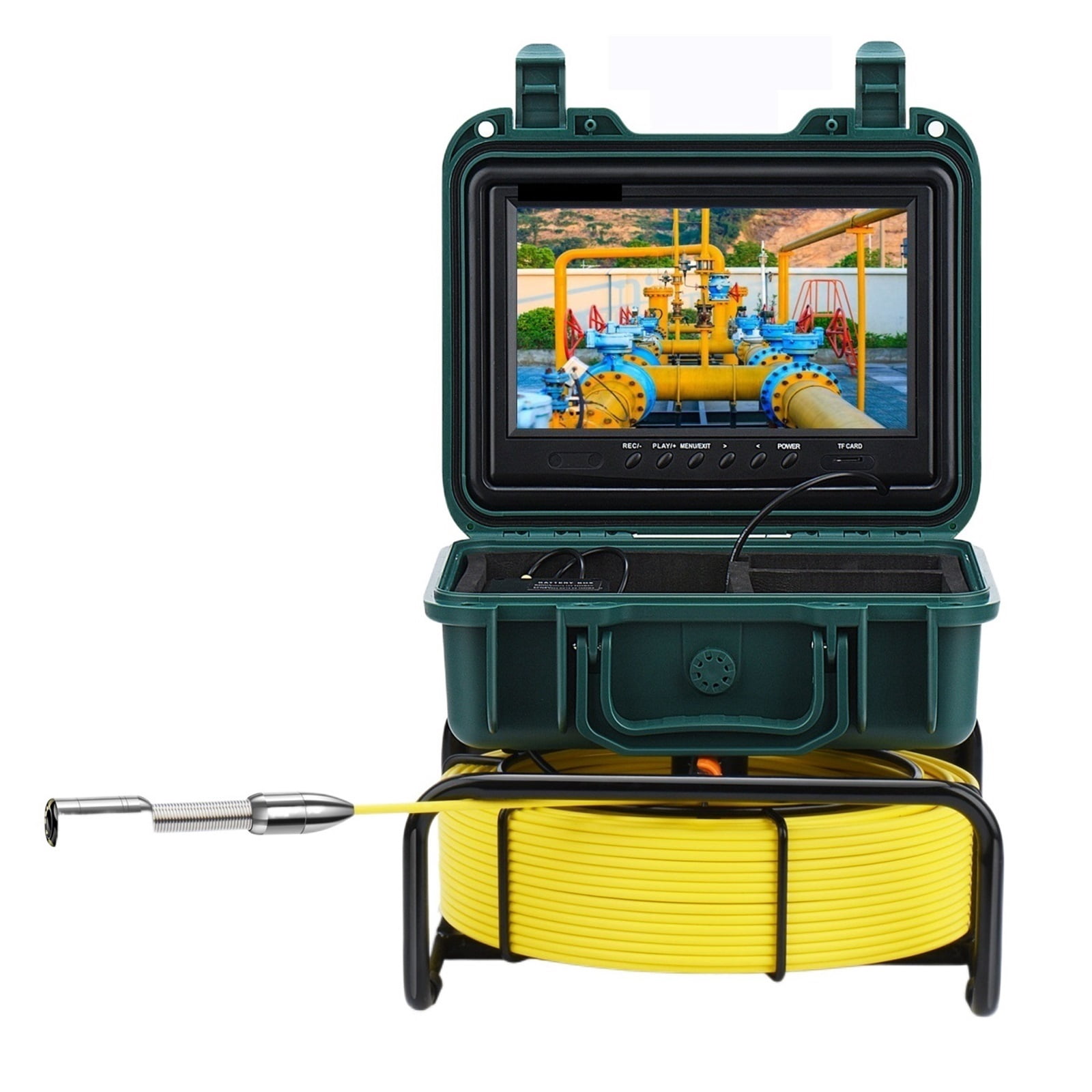 9" HD Screen DVR/WiFi 8GB Card IP68 20/30/50M Pipe Inspection Camera 23mm Drain Sewer Pipeline Industrial Endoscope ,Stunning Clarity