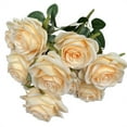 thumbnail image 1 of 9 Head Fake Roses Artificial Flowers Roses with Long Stems Realistic Faux Silk Rose Bouquets for Wedding Anniversary Tabletop Floral Decor Valentine's Day Mothers' Day Gift, 1Pc(Yellow,17.7x3.7"), 1 of 9