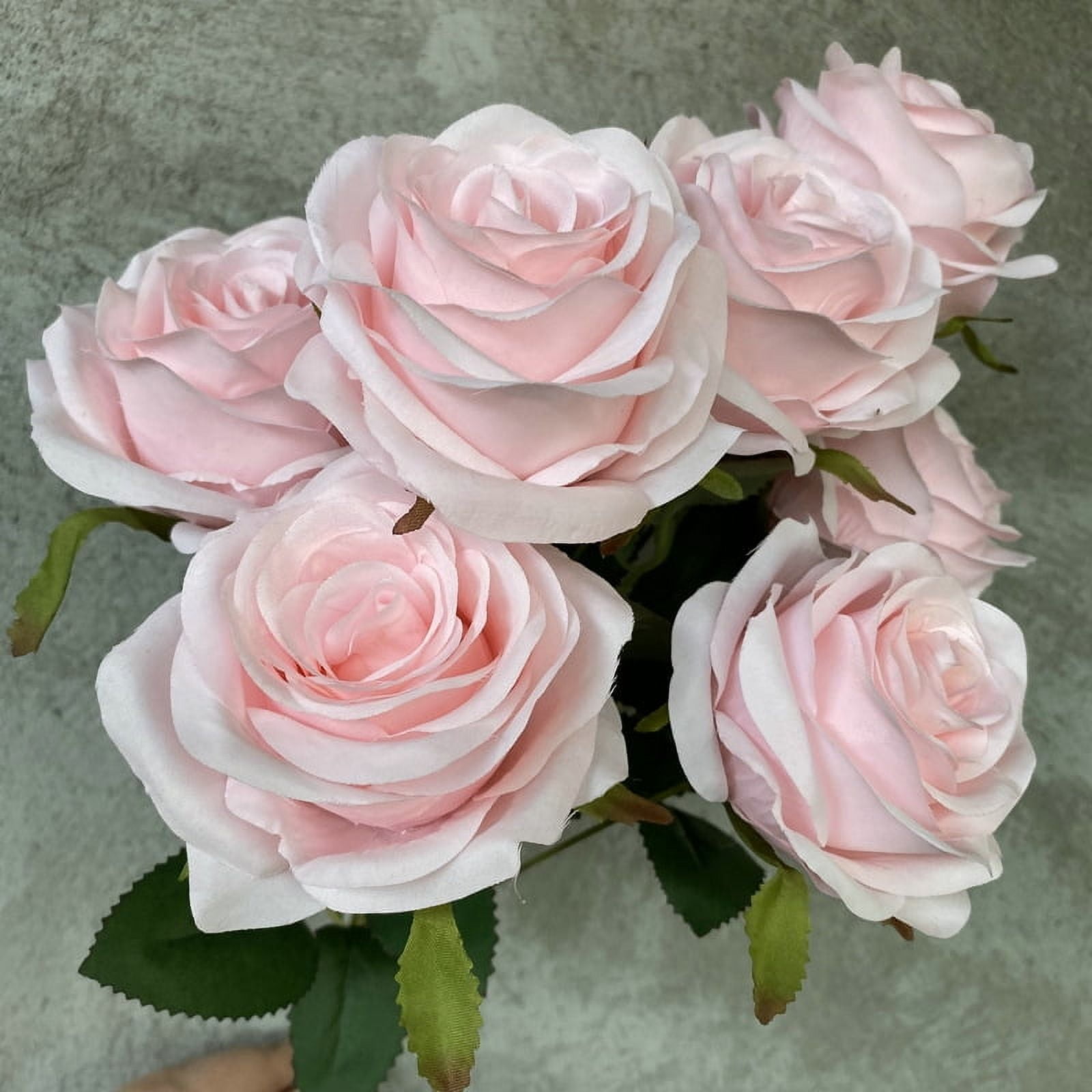 9 Heads 1 Bunch Camellia Rose Artificial Flower Holding Bouquets Party ...
