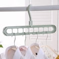 thumbnail image 1 of 9-Hole Magic Space Saving Hanger, Multifoldable Clothes Organizer, Rotating 360°, Wardrobe Storage Rack for Travel Home, 1 of 2
